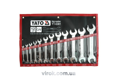 Набор ключей рожковых YATO М6-32 мм 12 шт