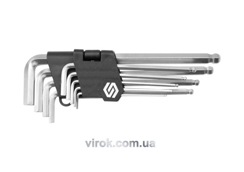 Набор ключей шестигранных Г-образных с шаром VOREL М2-10 мм 9 шт