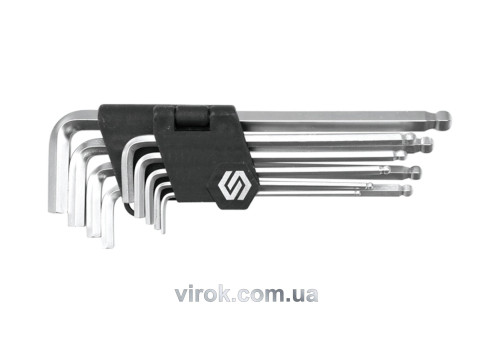 Набор ключей шестигранных Г-образных с шаром VOREL М2.5-10 мм 9 шт