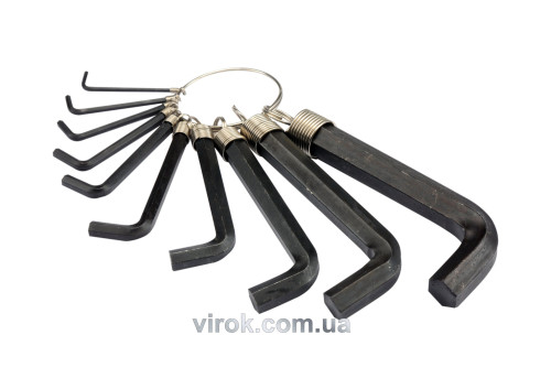 Набор ключей шестигранных Г-образных VOREL М2-14 мм 10 шт