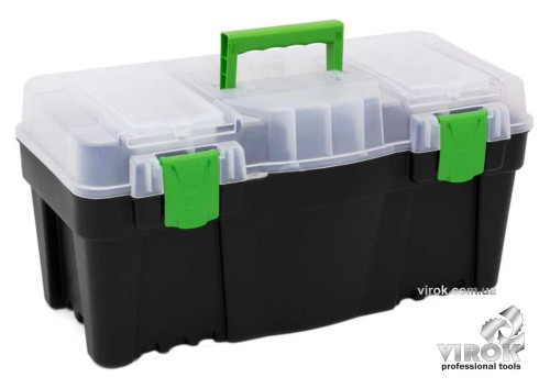 Ящик для инструментов с органайзером пластиковый Green box 22" TM VIROK 550 х 267 х 270 мм