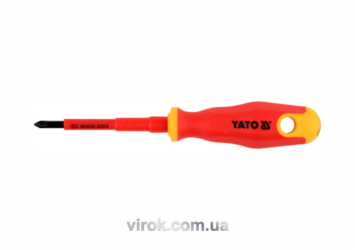 Отвертка диэлектрическая крестовая YATO PZ1 x 80 мм VDE до 1000 В