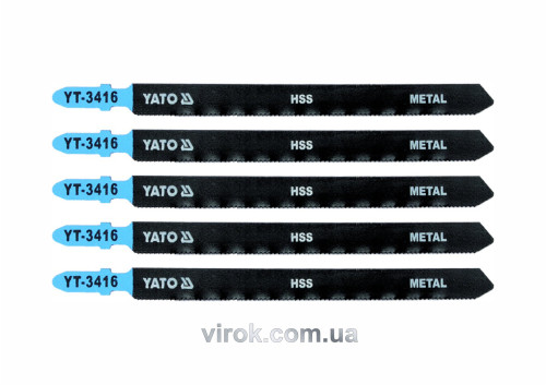 Пильное полотно для электролобзика (металл) YATO HSS 21TPI 130 мм 5 шт