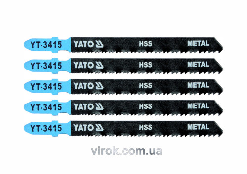 Пильное полотно для электролобзика (металл) YATO HSS 24-10TPI 100 мм 5 шт