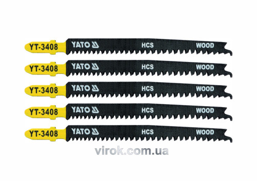 Пильное полотно для электролобзика (дерево) YATO HCS 13TPI 115 мм 5 шт