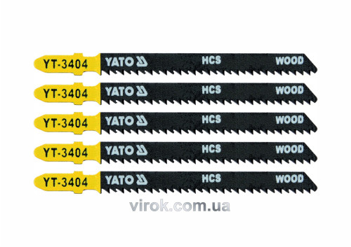 Пильное полотно для электролобзика (дерево) YATO HCS 10 TPI 100 мм 5 шт