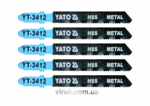 Пильное полотно для электролобзика (металл) YATO HSS 21TPI 75 мм 5 шт