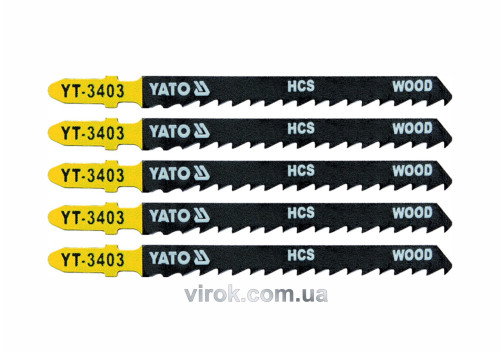 Пильное полотно для электролобзика (дерево) YATO HCS 6TPI 100 мм 5 шт