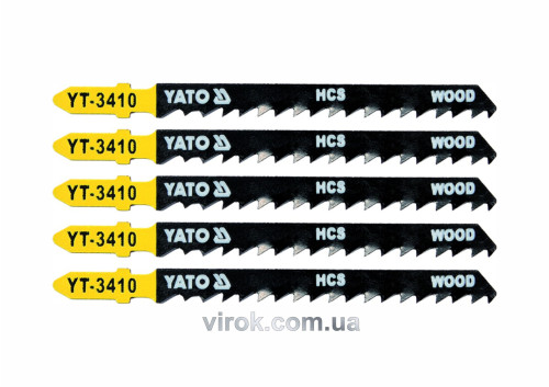 Пильное полотно для электролобзика (дерево) YATO HCS 6TPI 100 мм 5 шт