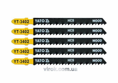 Пильное полотно для электролобзика (дерево) YATO HCS 8TPI 100 мм 5 шт