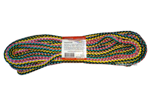 Мотузка господарська "Веселка" TM VIROK, 8мм Х 10 м, р/н=160кгс, поліпропіленова, з серцевиною