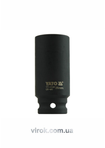 Головка торцевая ударная шестигранная YATO 1/2" М26 х 78 мм