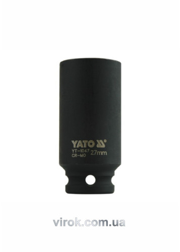 Головка торцевая ударная шестигранная YATO 1/2" М27 х 78 мм