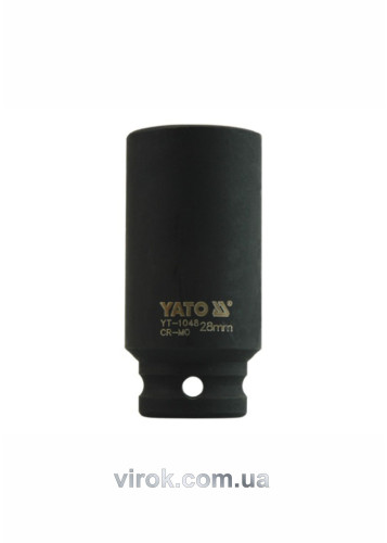 Головка торцевая ударная шестигранная YATO 1/2" М28 х 78 мм