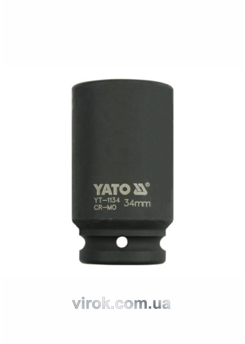 Головка торцевая ударная шестигранная YATO 3/4" М34 х 90 мм