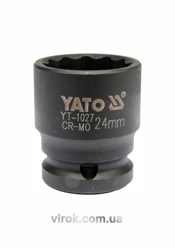 Головка торцевая ударна двенадцатигранная для ступиц YATO 1/2" М24 х 39 мм