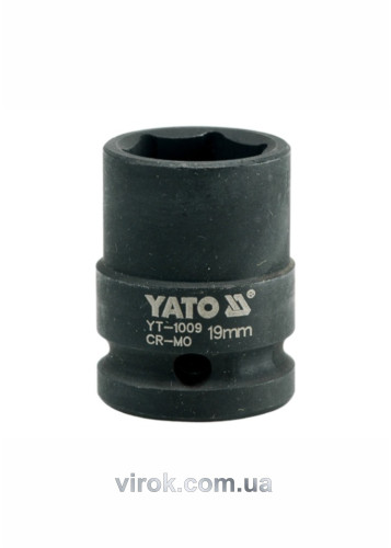Головка торцевая ударная шестигранная YATO 1/2" M19 х 39 мм