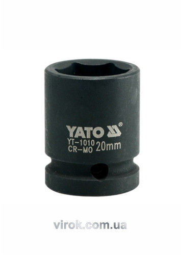 Головка торцевая ударная шестигранная YATO 1/2" М20 х 39 мм