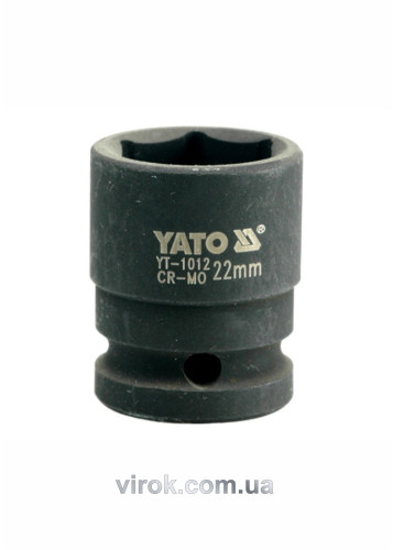 Головка торцевая ударная шестигранная YATO 1/2" М22 х 39 мм