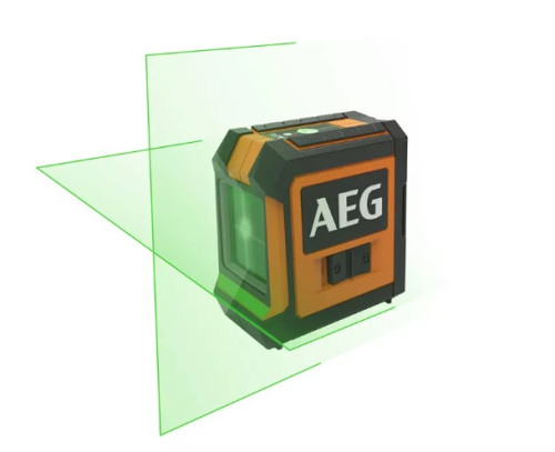 Нівелір лазерний AEG; дальність- 20 м, точність- 0,4 мм/1м, гориз. і вертик. зелені промені