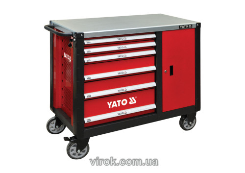 Шкаф-тележка для инструментов YATO 1000 x 1130 x 570 мм с 6 шуфлядами