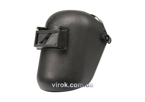 Щиток сварщика VOREL с держателем на голове и защитным стеклом 108 х 50 мм