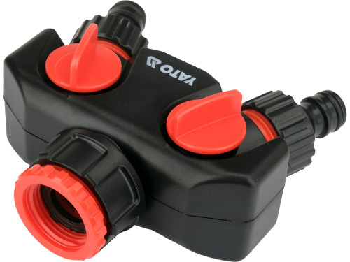 Розгалужувач швидкоз'єднувальний з клапанамми YATO YT-89100