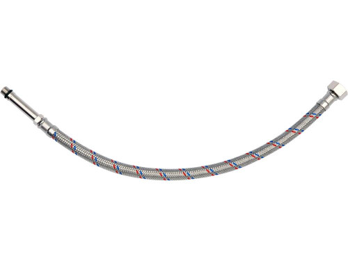 Шланг водопровідний з опліткою з нерж сталі FALA l= 400мм Ø= 8/12, з'єдн F-3/8" х M-M10x1- 50мм 1МПа