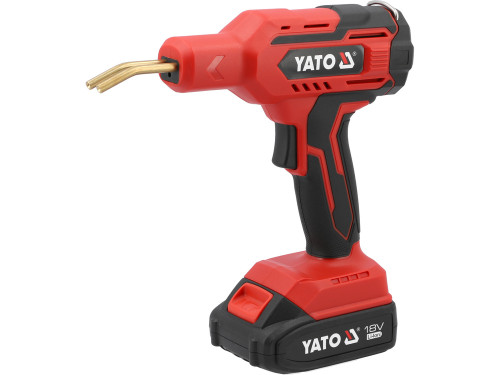 Паяльник для пластика YATO акумул. Li-Ion 18 В 2 АГод, 60 Вт, макс. t= 500ºC у футлярі з обладнанням