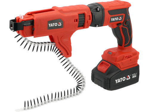 Шурупокрут для шурупів до г/к плит акумулято YATO YT-82075