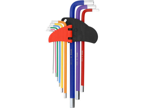 Ключі шестигранні YATO : М1.5-10 мм, Г-подібні, 2-сторонні, l= 97- 225 мм, 9 шт. [10/50]