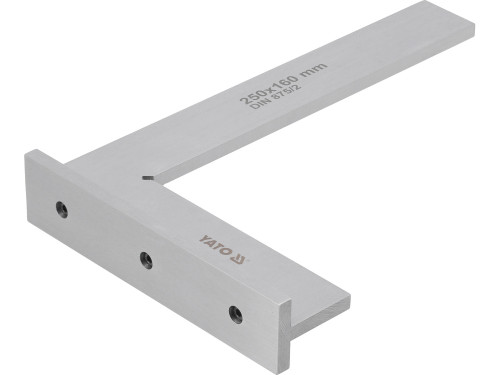 Кутник слюсарний 90° YATO з широкою основою, 250 х 160 мм [25]