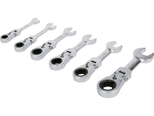 Ключі ріжково-накидні, короткі з тріщаткою на шарнірі YATO YT-16977