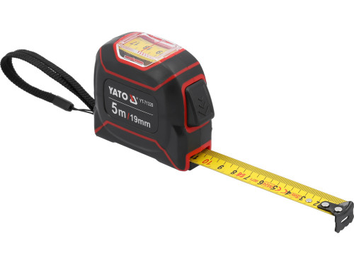 Рулетка вимірювальна зі зчитувальним вічком YATO L= 5 м x 19 мм, 