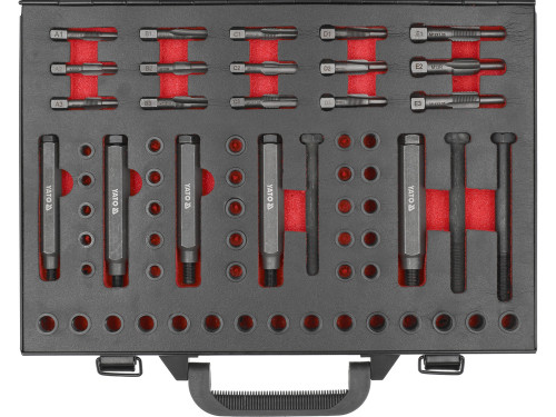 Набір для ремонту різьби "свічок" розжарювання YATO M8- М12 мм, 68 елем. [5]