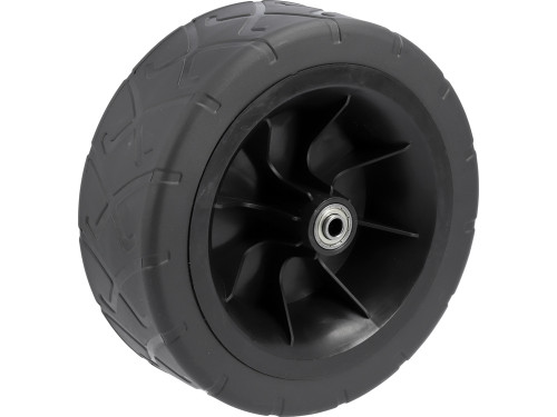 Колесо до транспортувального візка 90181 FLO: з ПВХ, Ø= 190 мм W= 70 мм, вісь Ø= 8 мм l= 120 мм [12]