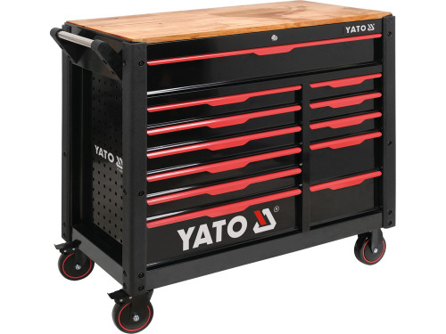 Шафа-візок для інструментів на 4 колесах YATO з 12 шуфлядами, 113x 100x 48 cм, 2 замки [1]