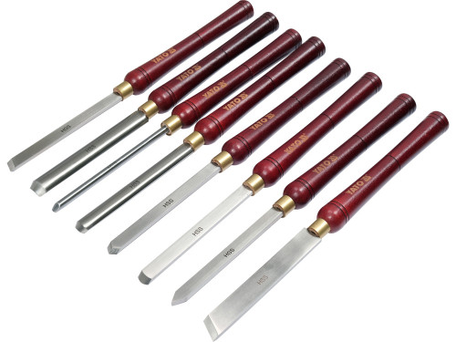 Різці токарні по дереву YATO 8 шт. заг. l= 435 мм, леза l= 160 мм в футлярі [5/90]