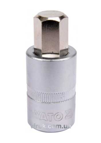 Головка торцевая с отверточной насадкой HEX YATO 1/2" H14 x 55 мм