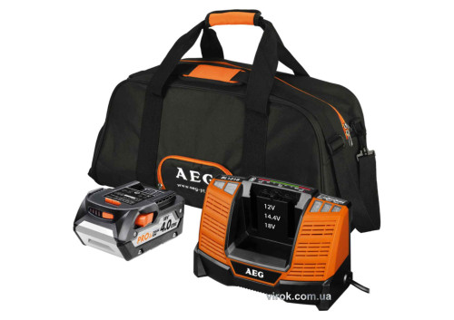 Зарядное устройство BL1218 AEG с аккумулятором Li-Ion 18 В 4 Ач в сумке (4932430359)
