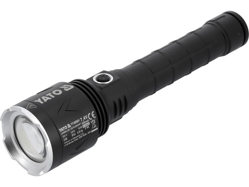 Ліхтар LED-діодний акумул. YATO Li-Ion 7.4 В, 5 АГод, режими 8000/4500/1150 Lm, заряджання від USB