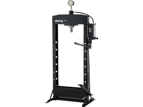 Прес гідравлічний рамний YATO; навантаж- 20 т, роб зона- 0-925мм проліт рами- 500мм, хід штока-150мм
