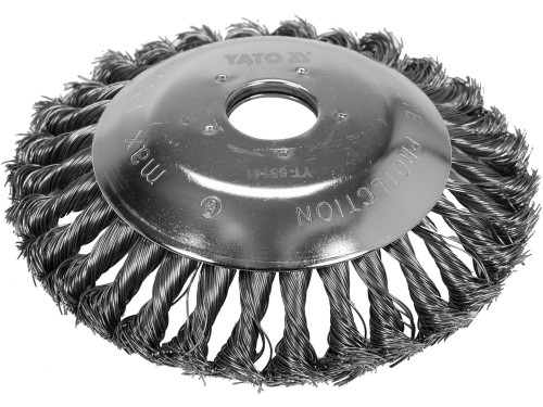 Щітка - крацовка дискова з плетеного дроту YATO Ø= 150/ 25,4 мм до газоно-коси 
