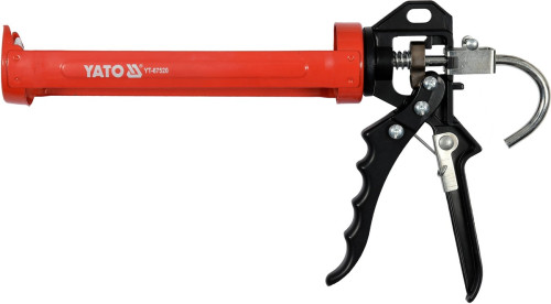 Пістолет для нанесення герметиків з фіксатором YATO : півкруглий, L= 225 мм, W= 60 мм