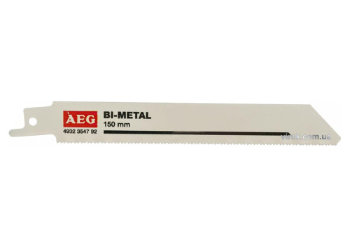 Полотно биметаллическое по металлу для сабельной пилы AEG 1.5-4 мм 150 мм крок зубов 1.4 мм 3 шт