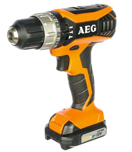 Шуруповерт-дриль акумул. AEG: 2 x Li-Ion 12 В, 2 Агод, 32 Нм, швидкозатиск. патрон Ø≤10 мм (сталь)
