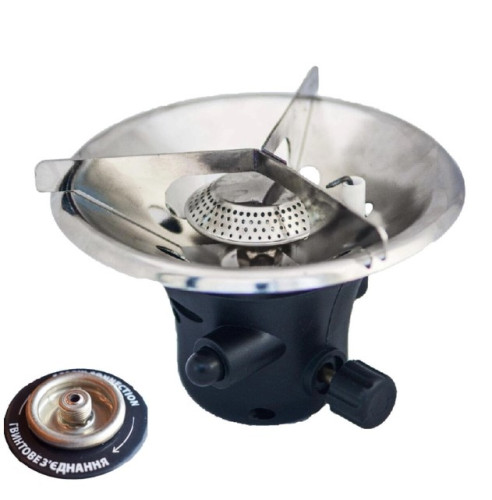 Пальник газовий туристичний VIROK з різьбовим (7/16) з'єднанням. Piezo [24]