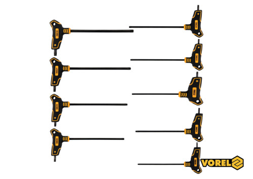 Набір ключів TORX Т-подібних VOREL Т10-T50 100-200 мм 9 шт