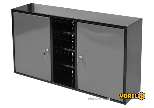 Шкаф настенный для мастерской VOREL 1125 х 265 х 630 мм с лакированной жести 0.8-1 мм
