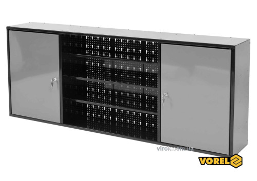 Шкаф настенный для мастерской VOREL 1580 х 265 х 630 мм с лакированной жести 0.8-1 мм